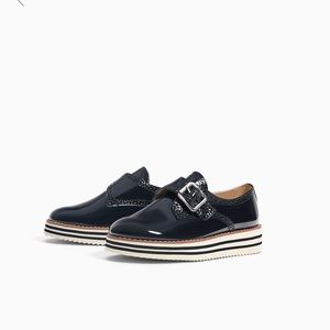 Zara Navy Blue Oxford Kids shoes